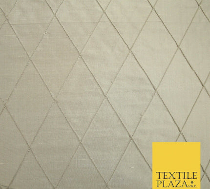 Luxury MINK Diamond PINTUCK 100% PURE SILK Fabric Furnishing Cushions 46" 4596