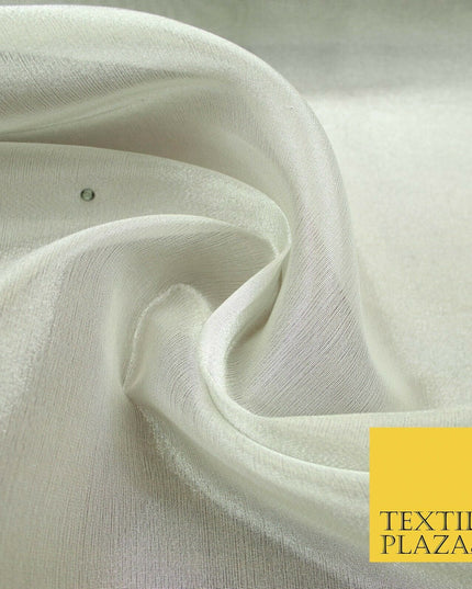 Luxury Silver Grey SILK TISSUE ORGANZA Fabric with SWAROVSKI Stones 48" 4601