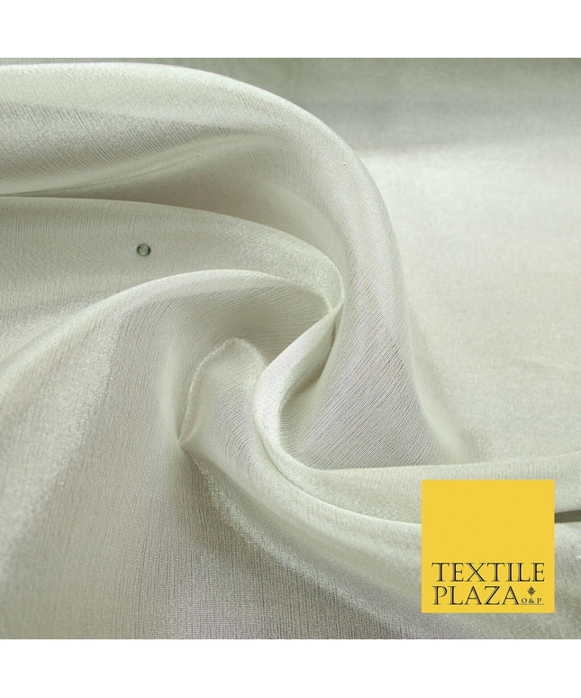 Luxury Silver Grey SILK TISSUE ORGANZA Fabric with SWAROVSKI Stones 48" 4601