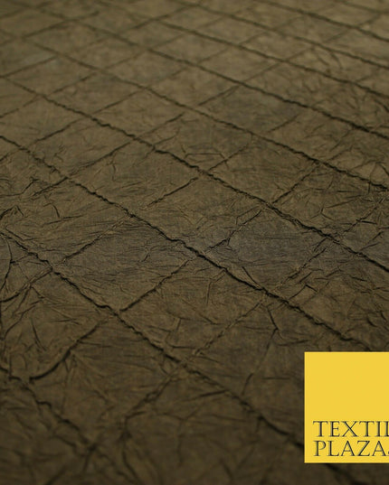 Luxury Square Diamond PINTUCK Crushed 100% PURE SILK Fabric Furnishing 4 COLOURS