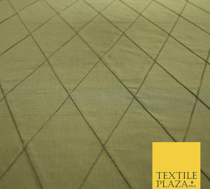 Luxury Large Diamond PINTUCK 100% PURE SILK Fabric Furnishing Cushions 4 COLOURS