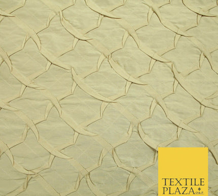 Luxury Waffle Buckingham PINTUCK 100% PURE SILK Fabric Furnishing 5 COLOURS 42"