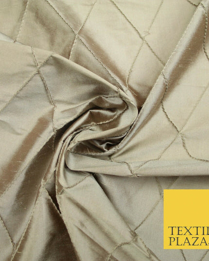 Luxury MINK Diamond PINTUCK 100% PURE SILK Fabric Furnishing Cushions 46" 4596