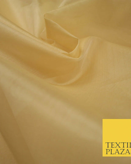 Luxury Gold Beige Plain 100% SILK ORGANZA Sheer Fabric Dress Wedding 3 COLOURS