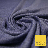 DARK LILAC FROZEN PURPLE Melange Knit Stretch Jersey Fabric Material 62" 4739