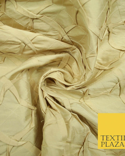 Luxury Waffle Buckingham PINTUCK 100% PURE SILK Fabric Furnishing 5 COLOURS 42"