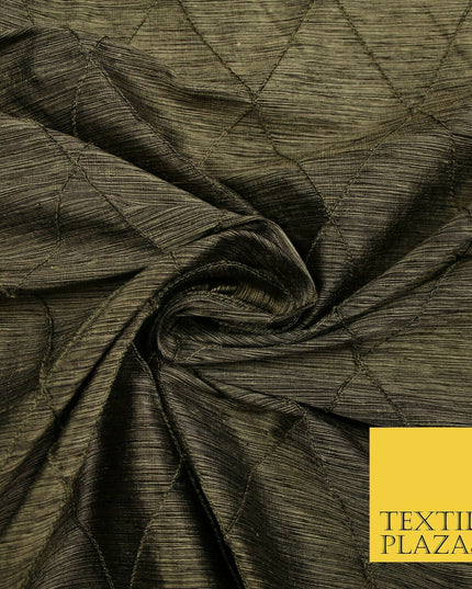 Luxury Tweed Weave Harlequin Diamond PINTUCK 100% PURE SILK Fabric Furnishing
