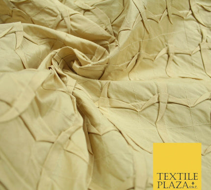 Luxury Waffle Buckingham PINTUCK 100% PURE SILK Fabric Furnishing 5 COLOURS 42"