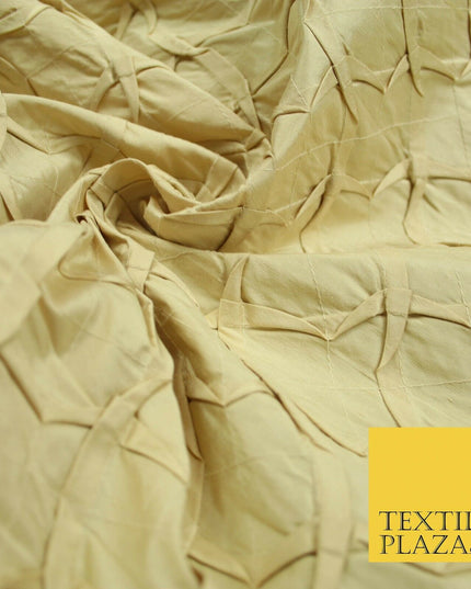 Luxury Waffle Buckingham PINTUCK 100% PURE SILK Fabric Furnishing 5 COLOURS 42"