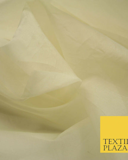 Luxury Gold Beige Plain 100% SILK ORGANZA Sheer Fabric Dress Wedding 3 COLOURS