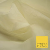 Luxury Gold Beige Plain 100% SILK ORGANZA Sheer Fabric Dress Wedding 3 COLOURS