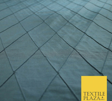 Luxury Large Diamond PINTUCK 100% PURE SILK Fabric Furnishing Cushions 4 COLOURS