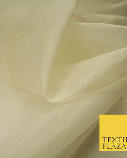 Luxury Gold Beige Plain 100% SILK ORGANZA Sheer Fabric Dress Wedding 3 COLOURS