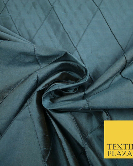 Luxury Large Diamond PINTUCK 100% PURE SILK Fabric Furnishing Cushions 4 COLOURS