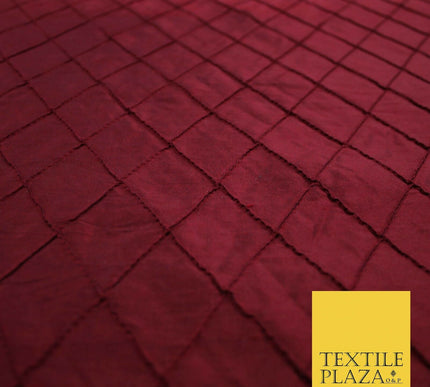 Luxury Small Diamond PINTUCK 100% PURE SILK Fabric Furnishing Cushions 4 COLOURS