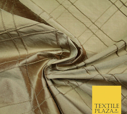 Luxury Criss Cross Square PINTUCK 100% PURE SILK Fabric Furnishing 5 COLOURS 46"