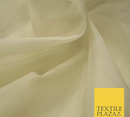 Luxury Gold Beige Plain 100% SILK ORGANZA Sheer Fabric Dress Wedding 3 COLOURS