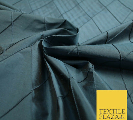 Luxury Large Diamond PINTUCK 100% PURE SILK Fabric Furnishing Cushions 4 COLOURS