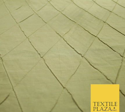 Luxury Large Diamond PINTUCK 100% PURE SILK Fabric Furnishing Cushions 4 COLOURS