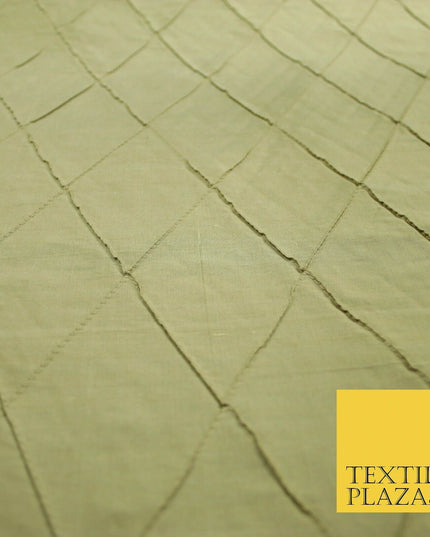 Luxury Large Diamond PINTUCK 100% PURE SILK Fabric Furnishing Cushions 4 COLOURS