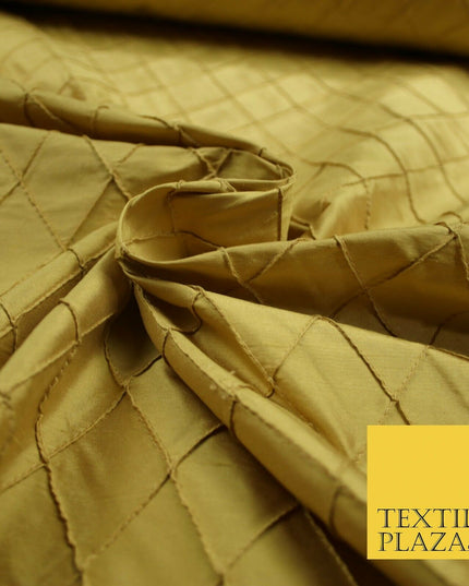 Luxury Small Diamond PINTUCK 100% PURE SILK Fabric Furnishing Cushions 4 COLOURS