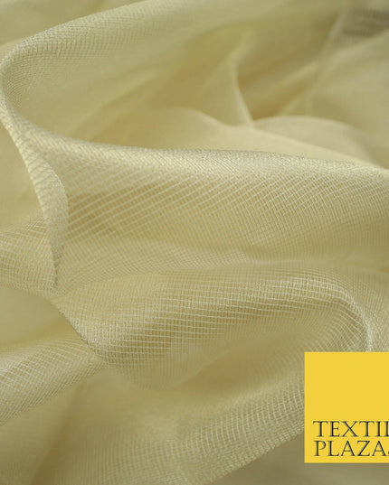 Luxury Small Gauze Check SILK TISSUE ORGANZA Fabric Dress Wedding 4 COLOURS 45"