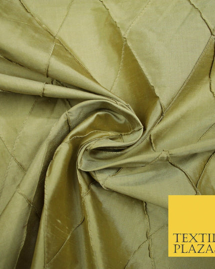 Luxury Large Diamond PINTUCK 100% PURE SILK Fabric Furnishing Cushions 4 COLOURS