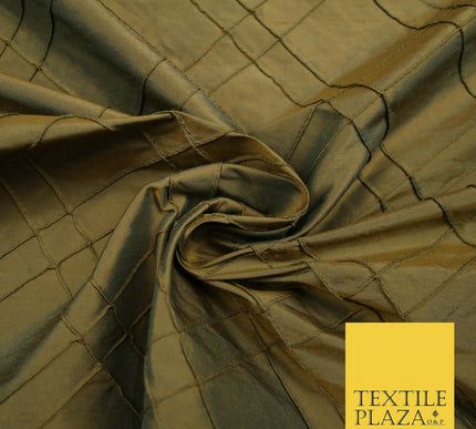 Luxury Criss Cross Square PINTUCK 100% PURE SILK Fabric Furnishing 5 COLOURS 46"