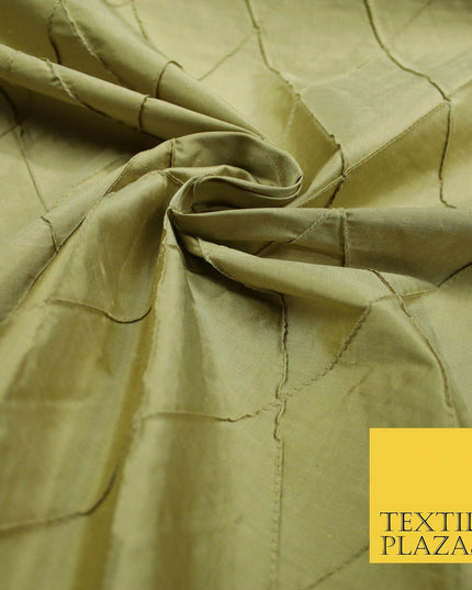 Luxury Large Diamond PINTUCK 100% PURE SILK Fabric Furnishing Cushions 4 COLOURS