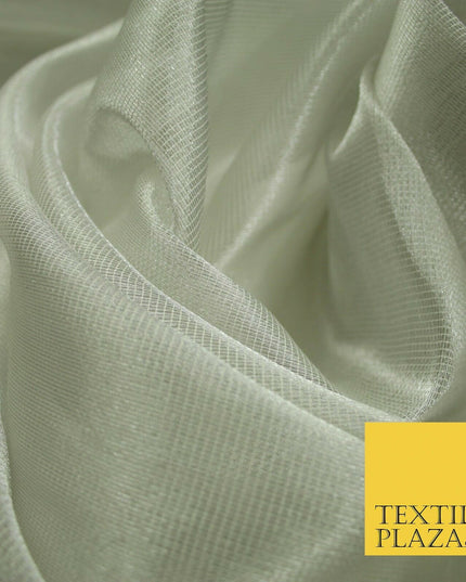 Luxury Small Gauze Check SILK TISSUE ORGANZA Fabric Dress Wedding 4 COLOURS 45"