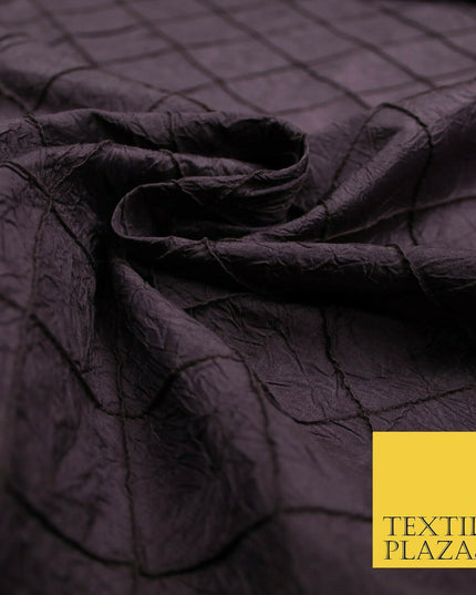 Luxury Square Diamond PINTUCK Crushed 100% PURE SILK Fabric Furnishing 4 COLOURS