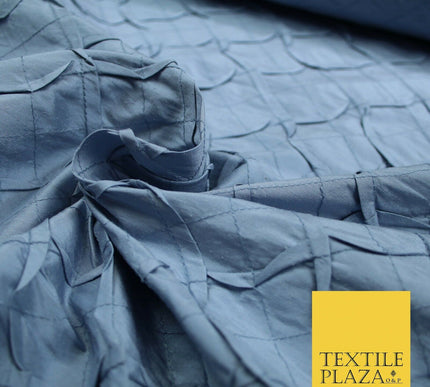 Luxury Waffle Buckingham PINTUCK 100% PURE SILK Fabric Furnishing 5 COLOURS 42"