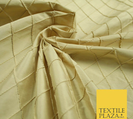 Luxury Small Diamond PINTUCK 100% PURE SILK Fabric Furnishing Cushions 4 COLOURS