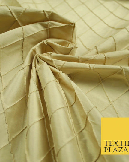 Luxury Small Diamond PINTUCK 100% PURE SILK Fabric Furnishing Cushions 4 COLOURS