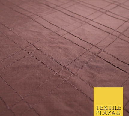 Luxury Criss Cross Square PINTUCK 100% PURE SILK Fabric Furnishing 5 COLOURS 46"