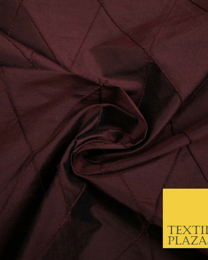 Luxury Large Diamond PINTUCK 100% PURE SILK Fabric Furnishing Cushions 4 COLOURS