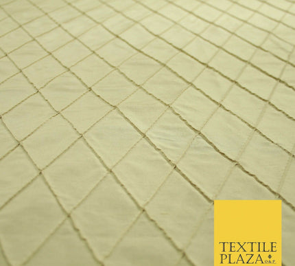 Luxury Small Diamond PINTUCK 100% PURE SILK Fabric Furnishing Cushions 4 COLOURS