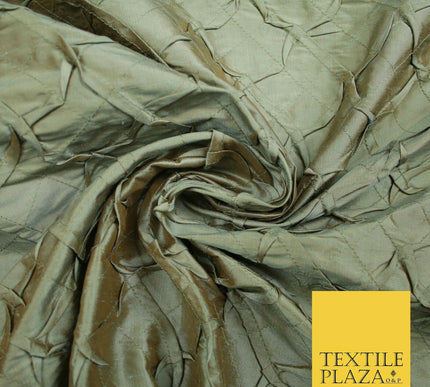 Luxury Waffle Buckingham PINTUCK 100% PURE SILK Fabric Furnishing 5 COLOURS 42"
