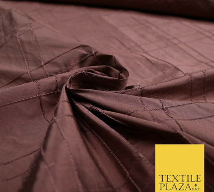 Luxury Criss Cross Square PINTUCK 100% PURE SILK Fabric Furnishing 5 COLOURS 46"