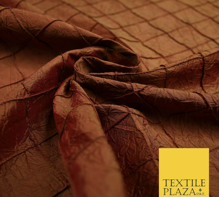 Luxury Square Diamond PINTUCK Crushed 100% PURE SILK Fabric Furnishing 4 COLOURS