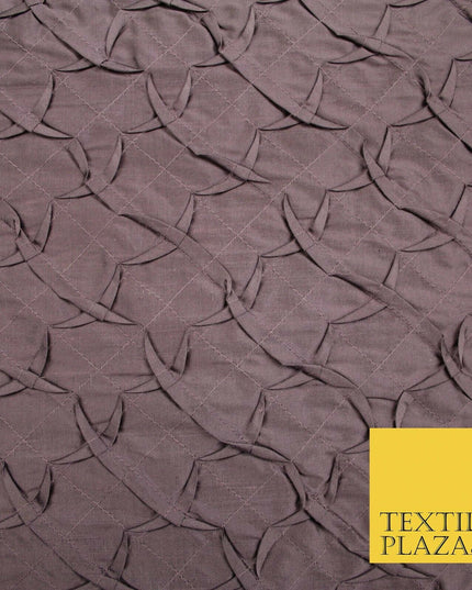 Luxury Waffle Buckingham PINTUCK 100% PURE SILK Fabric Furnishing 5 COLOURS 42"