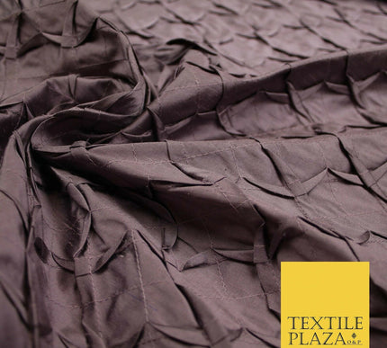 Luxury Waffle Buckingham PINTUCK 100% PURE SILK Fabric Furnishing 5 COLOURS 42"