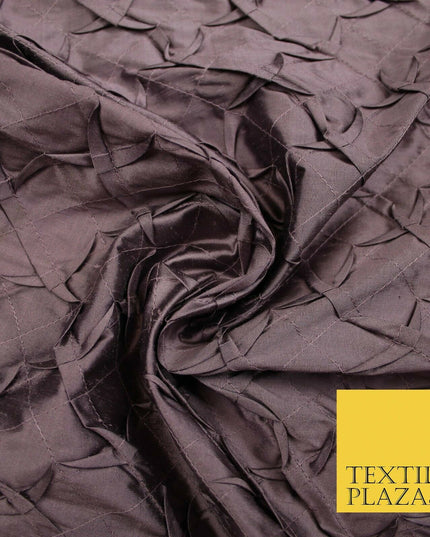 Luxury Waffle Buckingham PINTUCK 100% PURE SILK Fabric Furnishing 5 COLOURS 42"