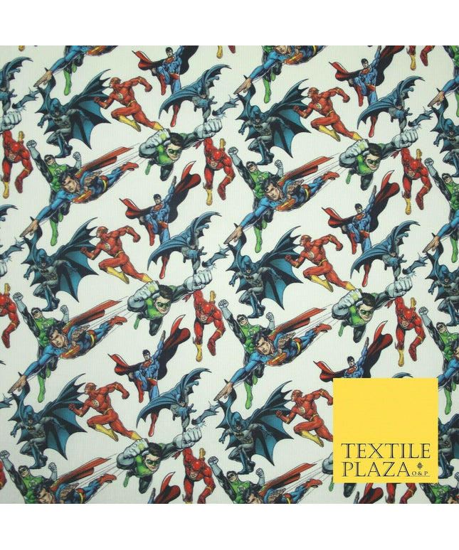 DC Comic Flying Superhero JUSTICE LEAGUE Digital Print 100% Cotton Fabric 4757