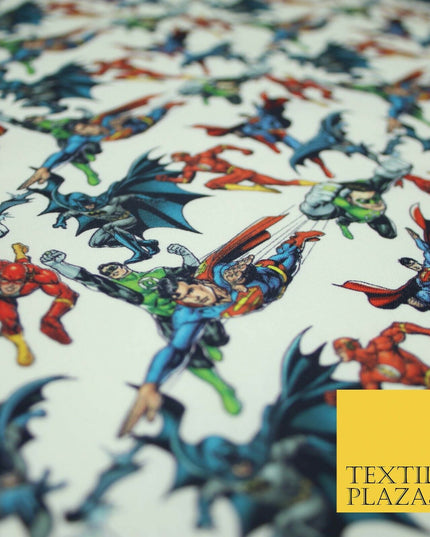 DC Comic Flying Superhero JUSTICE LEAGUE Digital Print 100% Cotton Fabric 4757