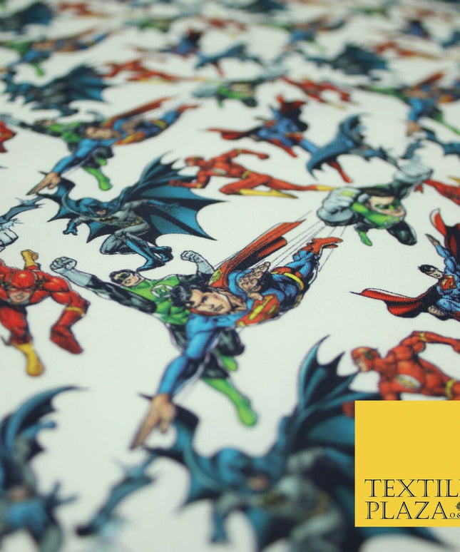 DC Comic Flying Superhero JUSTICE LEAGUE Digital Print 100% Cotton Fabric 4757