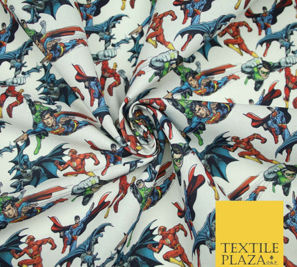 DC Comic Flying Superhero JUSTICE LEAGUE Digital Print 100% Cotton Fabric 4757