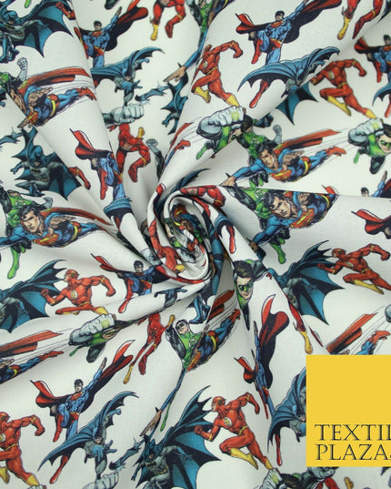 DC Comic Flying Superhero JUSTICE LEAGUE Digital Print 100% Cotton Fabric 4757