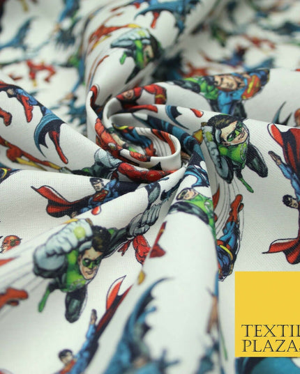 DC Comic Flying Superhero JUSTICE LEAGUE Digital Print 100% Cotton Fabric 4757