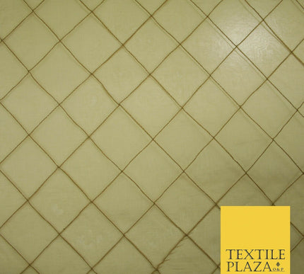 Luxury Caramel Gold Square PINTUCK 100% SILK ORGANZA Fabric Sheer 48" Wide 4628